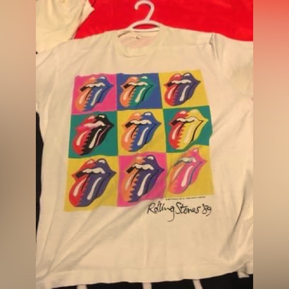 Vintage 1989 Andy Warhol x Rolling Stones Tour T-Shirt Has NEVER BEEN WORN!! - Picture 1 of 2
